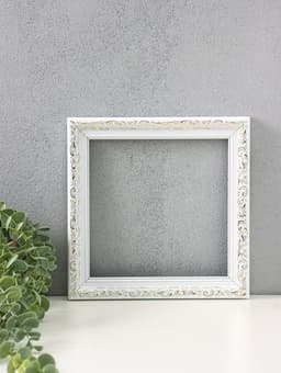 Рама для картин и зеркал Estelle Classic, 20×20 см, пластик, белая с золотом