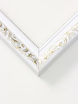 Рама для картин и зеркал Estelle Classic, 40×60 см, пластик, белая с золотом