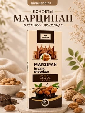 Конфеты «Марципан в темном шоколаде», Plouda, 85 г
