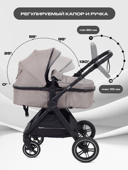 Коляска детская RANT basic "ROLLER" (2в1) RA161 бежевый