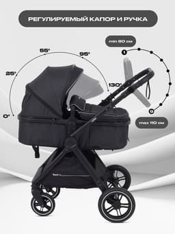Коляска детская RANT basic "ROLLER" (2в1) RA161 черный