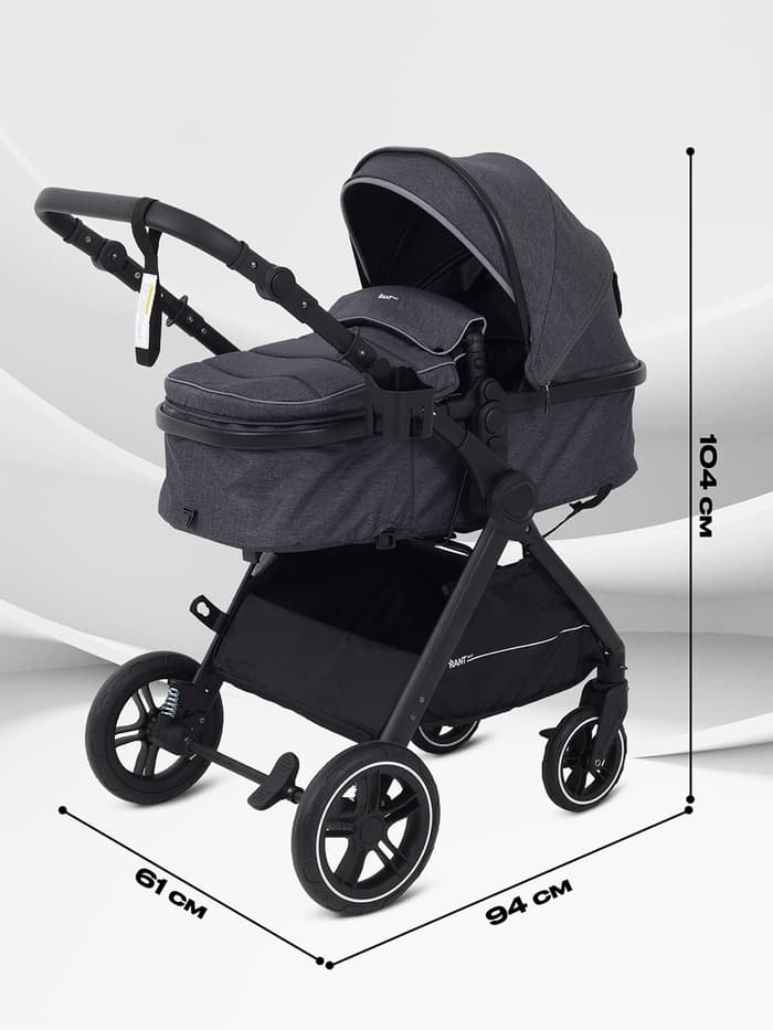 Коляска детская RANT basic "ROLLER" (2в1) RA161 серый