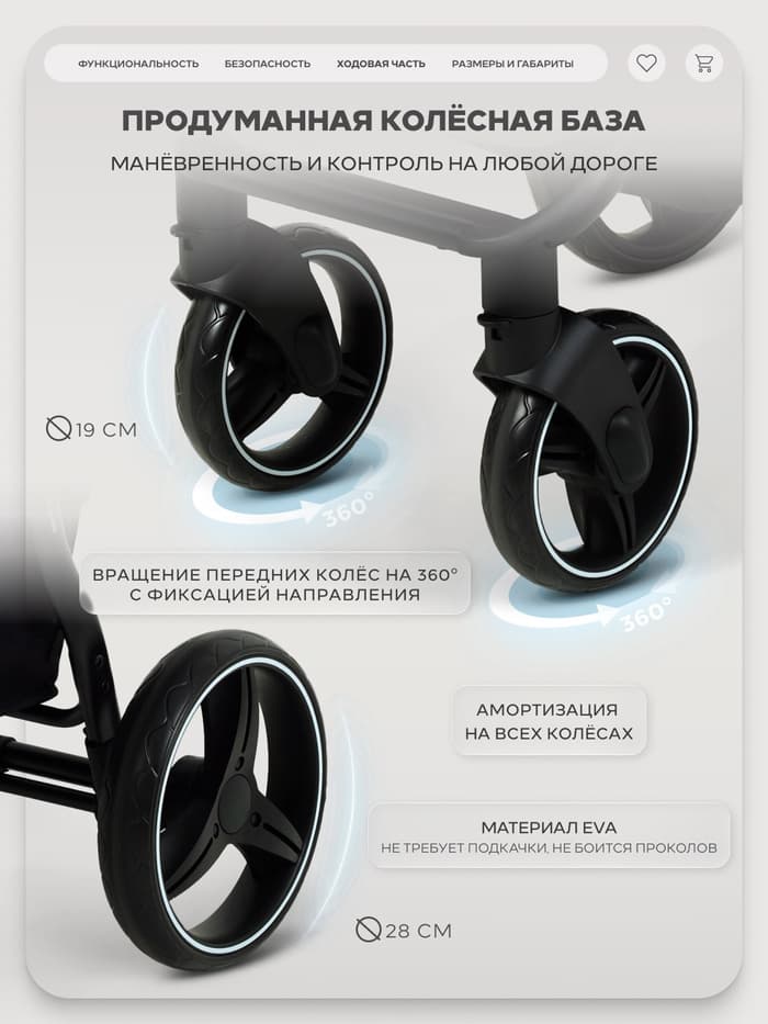 Коляска детская RANT basic "ALPINE" RA450 тем. серый