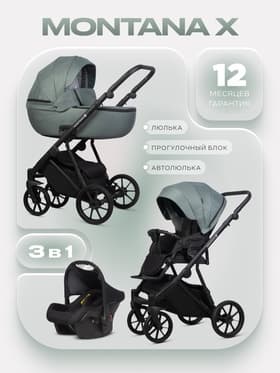 Коляска MONTANA X (3 в 1) (RIKO BASIC) 51 зеленый