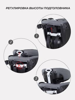 Автокресло MOWBaby UB616 "MOTION" isofix (40-150см) серый