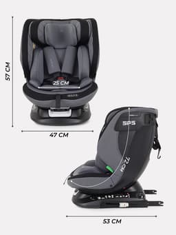 Автокресло MOWBaby UB616 "MOTION" isofix (40-150см) серый