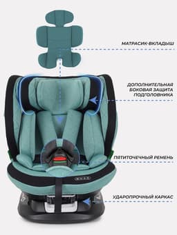 Автокресло MOWBaby UB616 "MOTION" isofix (40-150см) светло-серый