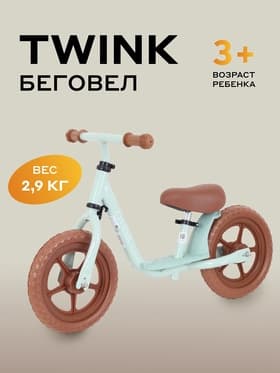 Беговел MOWBaby MC001 TWINK, диаметр колёс 12", зелёный
