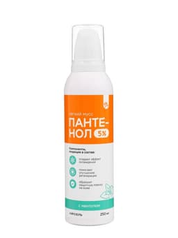 Легкий мусс «Пантенол» 5%, с ментолом, аэрозоль, охлаждающий, 250 мл