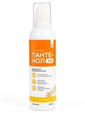 Легкий мусс «Пантенол» 5%, с ромашкой, аэрозоль, от воспаления, 250 мл