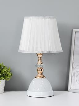 Лампа настольная RISALUX «Ким», 40 Вт, Е27, золотисто-белая, 23×23×40 см