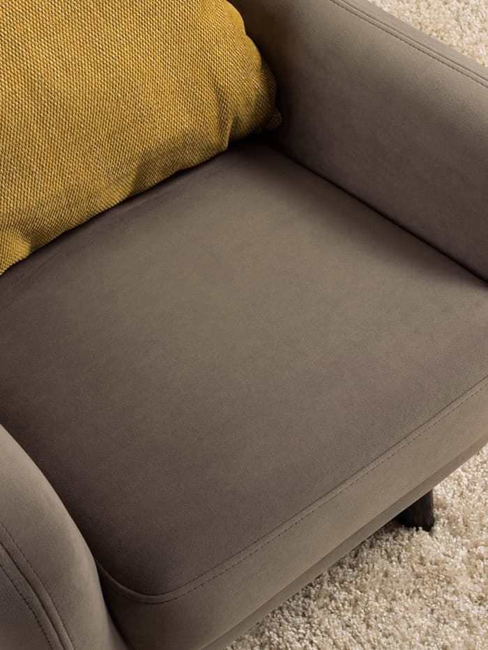 Кресло мягкое «Дакота», обивка велюр, серо - коричневое