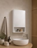 Зеркало - шкаф для ванной комнаты «Микра», 400×120×650 мм, цвет белый