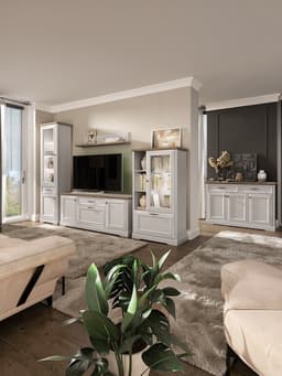 Полка навесная Toscana New, 1250×216×219 мм, цвет персидский жемчуг/дуб каньон