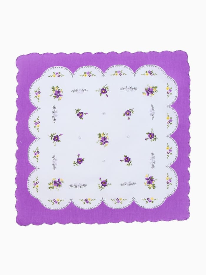 Платки носовые женские «Этель» Flowers, 28×28 см - 10 шт., хлопок 100%, МИКС