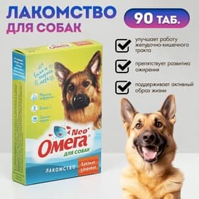 Лакомство для собак Омега Neo+ «Крепкое здоровье», с морскими водорослями, 90 таблеток