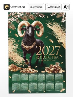 Календарь 2027, настенный, А1 «Богатый»