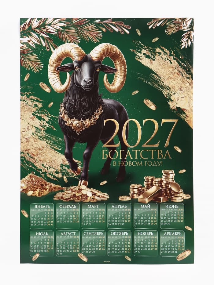Календарь 2027, настенный, А1 «Богатый»