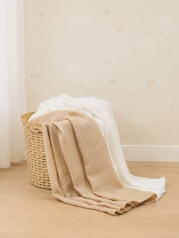 Пелёнки «Крошка Я» Milky-beige, 130×100 см, набор 2 шт., 100 хлопок, бежевая, белая