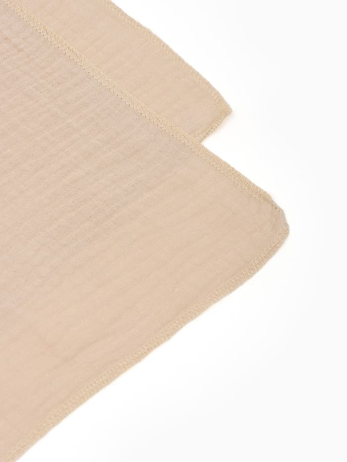 Пелёнки «Крошка Я» Milky-beige, 130×100 см, набор 2 шт., 100 хлопок, бежевая, белая