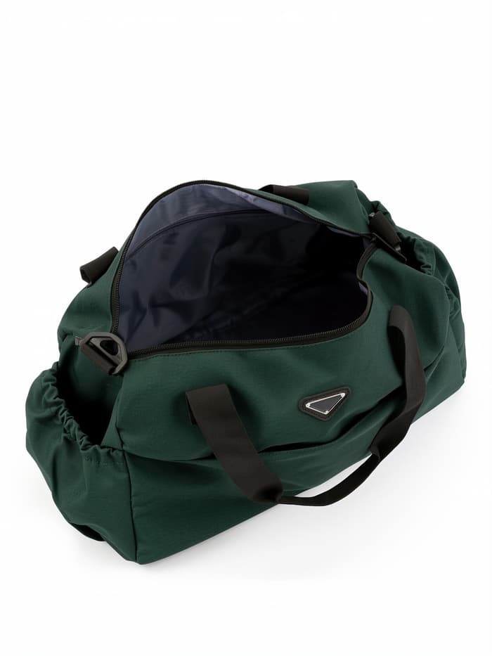 Сумка спортивная, дорожная, через плечо, 45×22×26 см, тёмно-зелёная
