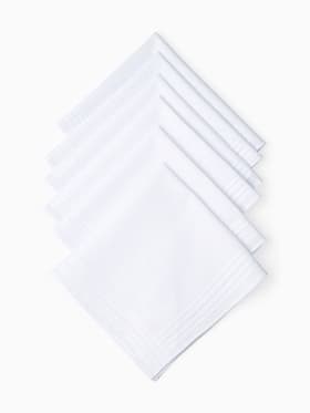 Платки носовые «Этель» White cotton, 28×28 см - 6 шт., хлопок 100%, белые
