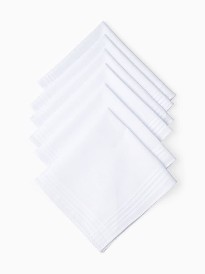 Платки носовые «Этель» White cotton, 28×28 см - 6 шт., хлопок 100%, белые