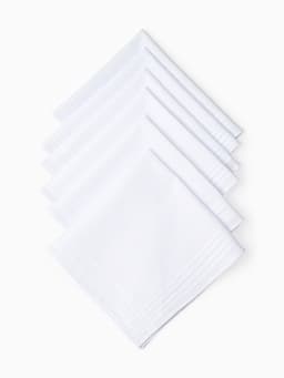 Платки носовые «Этель» White cotton, 28×28 см - 6 шт., хлопок 100%, белые