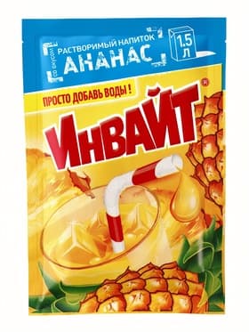Напиток растворимый ИНВАЙТ, вкус: ананас, 9 г