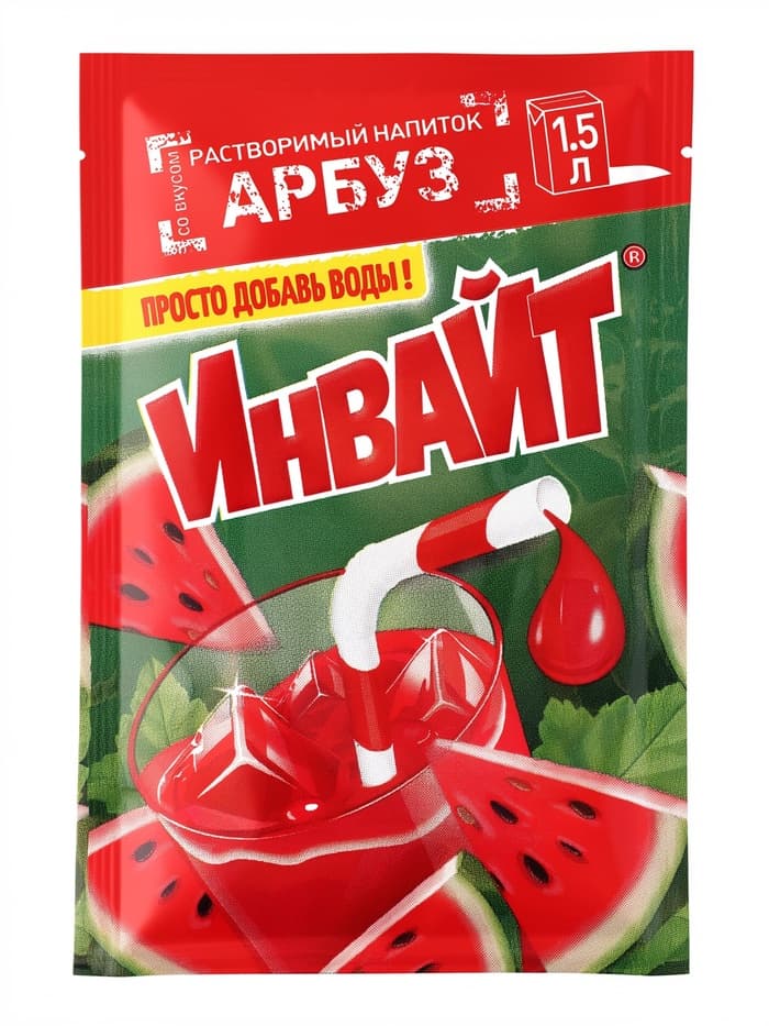 Напиток растворимый ИНВАЙТ, вкус: арбуз, 9 г