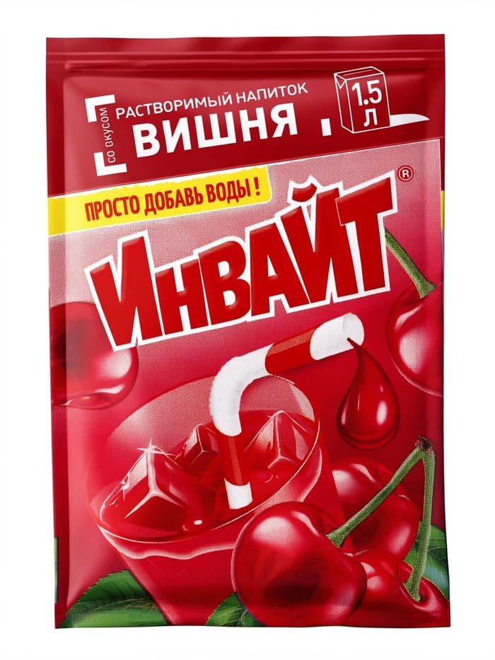 Напиток растворимый ИНВАЙТ, вкус: вишня, 9 г