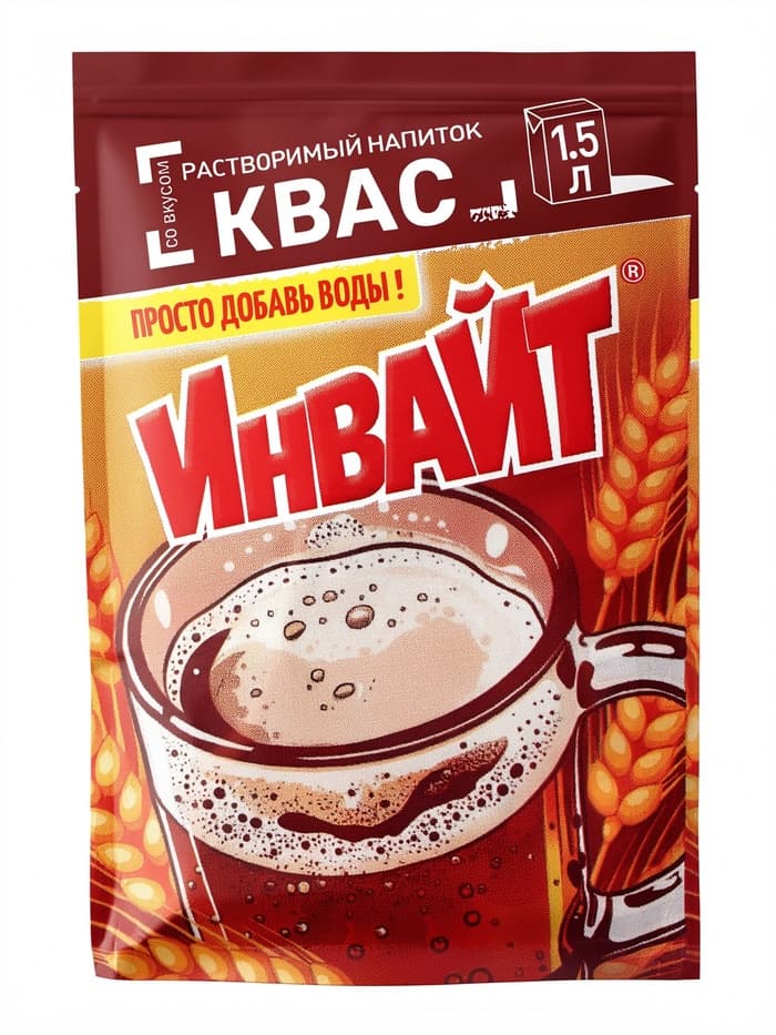 Напиток растворимый ИНВАЙТ, вкус: квас, 9 г