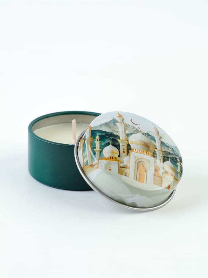 Свеча ароматическая, в железной банке «Рамадан», мандарин, d=4.8 см