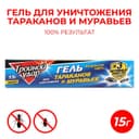 Средство от тараканов «Домовой Прошка», ТРОЙНОЙ УДАР, гель, шприц, 15 г