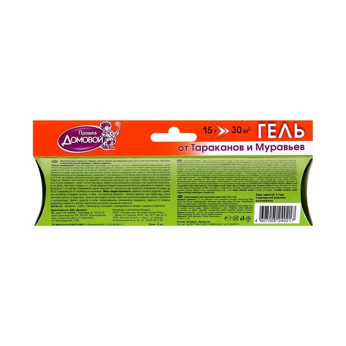Эконом гель от тараканов «Домовой Прошка» шприц 15 г