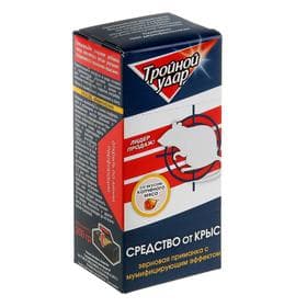 Зерно от крыс «Домовой Прошка», тройной удар, коробка, 200 г