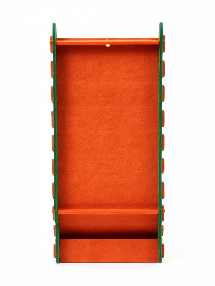 Когтеточка-лежанка «Пижон», 60×27×30 см, с игрушкой, войлок, оранжевая