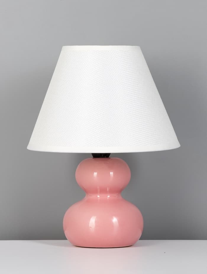 Лампа настольная RISALUX «Дуэт», E14, 40 Вт, розовая, 18.5×18.5×24 см