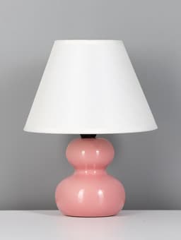 Лампа настольная RISALUX «Дуэт», E14, 40 Вт, розовая, 18.5×18.5×24 см