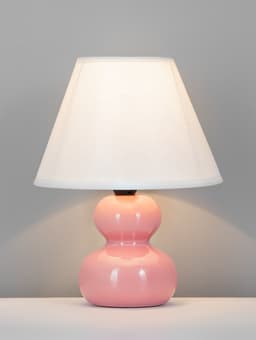 Лампа настольная RISALUX «Дуэт», E14, 40 Вт, розовая, 18.5×18.5×24 см