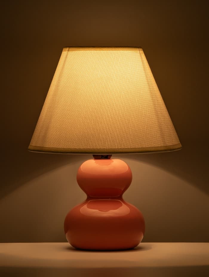 Лампа настольная RISALUX «Дуэт», E14, 40 Вт, розовая, 18.5×18.5×24 см