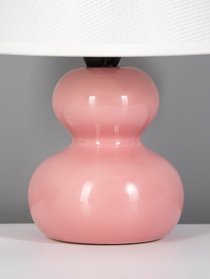 Лампа настольная RISALUX «Дуэт», E14, 40 Вт, розовая, 18.5×18.5×24 см