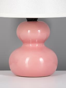 Лампа настольная RISALUX «Дуэт», E14, 40 Вт, розовая, 18.5×18.5×24 см