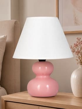 Лампа настольная RISALUX «Дуэт», E14, 40 Вт, розовая, 18.5×18.5×24 см
