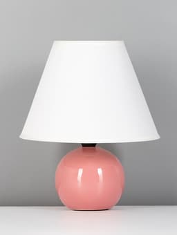 Лампа настольная RISALUX «Персик», E14, 40 Вт, розовая, 24 см
