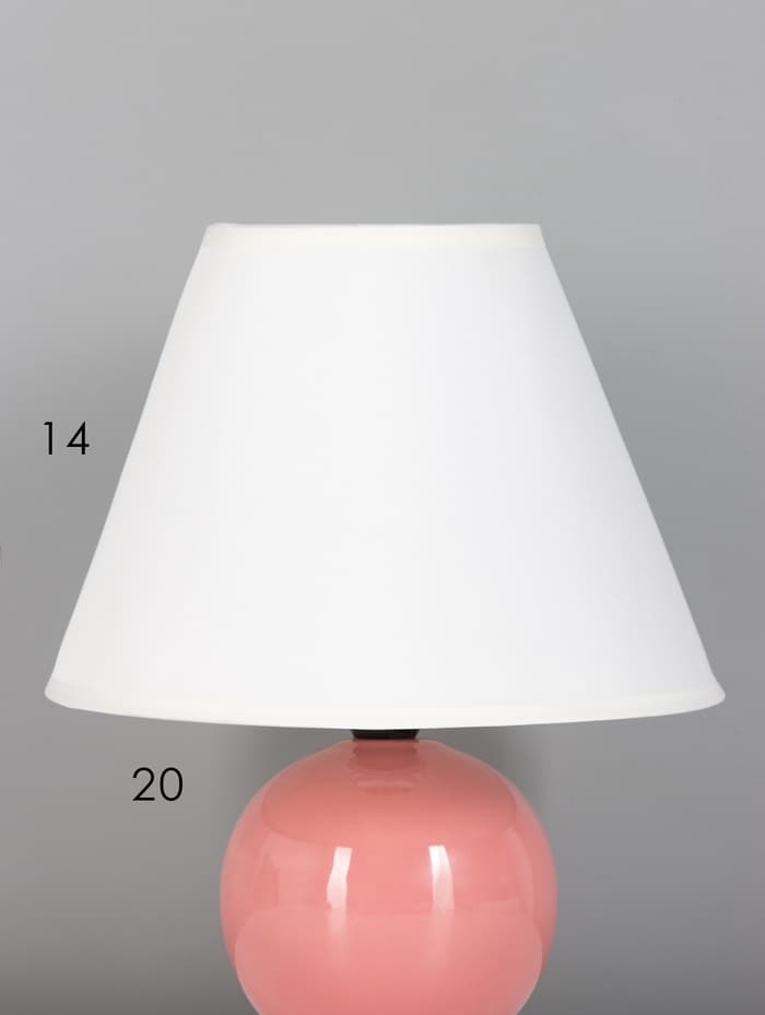 Лампа настольная RISALUX «Персик», E14, 40 Вт, розовая, 24 см