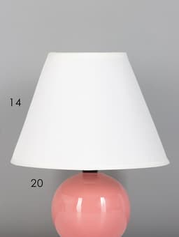 Лампа настольная RISALUX «Персик», E14, 40 Вт, розовая, 24 см