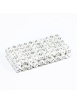 Кубики игральные Гелий, 1.5×1.5 см, белые