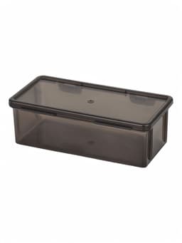 Пенал для карандашей пластиковый, тонированный, 19×9×6 см, серый