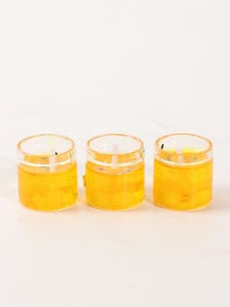 Свечи гелевые «Золотой баран. На удачу», 3 шт., золотые, 2.5×2.5×2.5 см